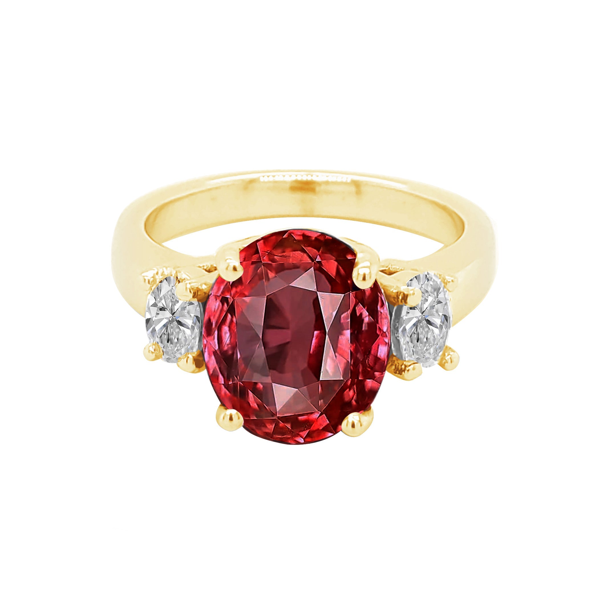 4ct Ruby Diamond Ring 14K Gold