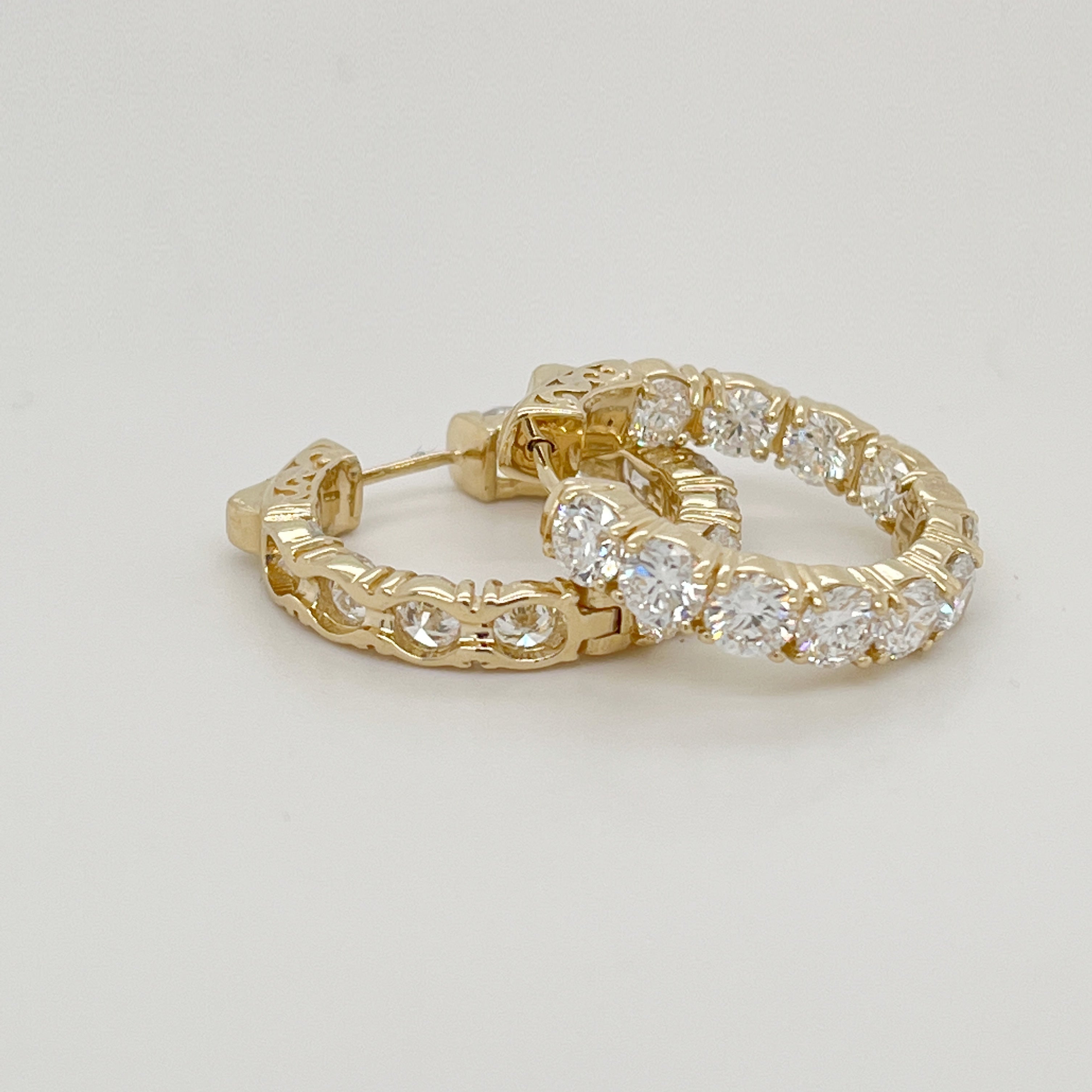 6.17ct Lab Grown Diamond Hoop Earring 14K Gold