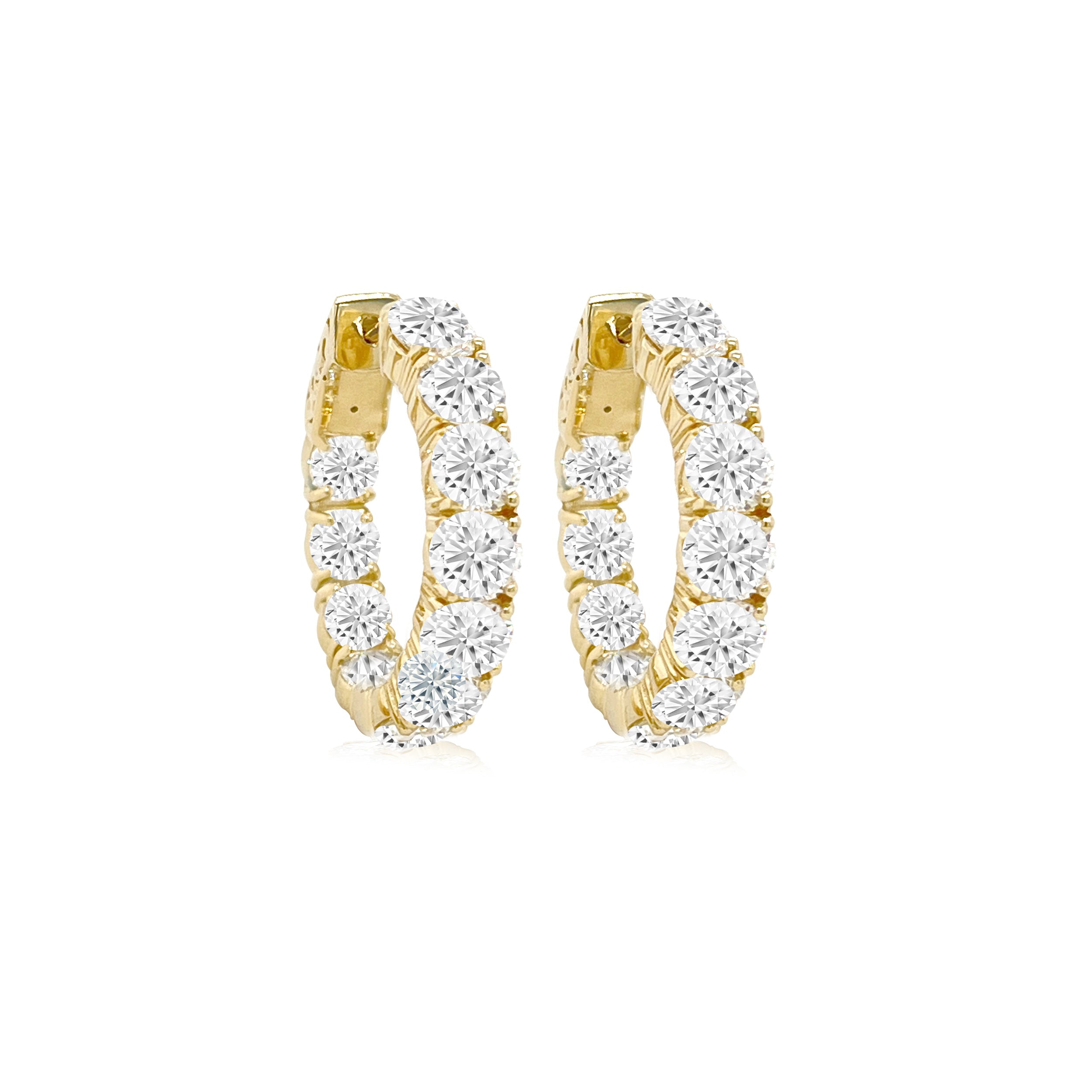 6.17ct Lab Grown Diamond Hoop Earring 14K Gold